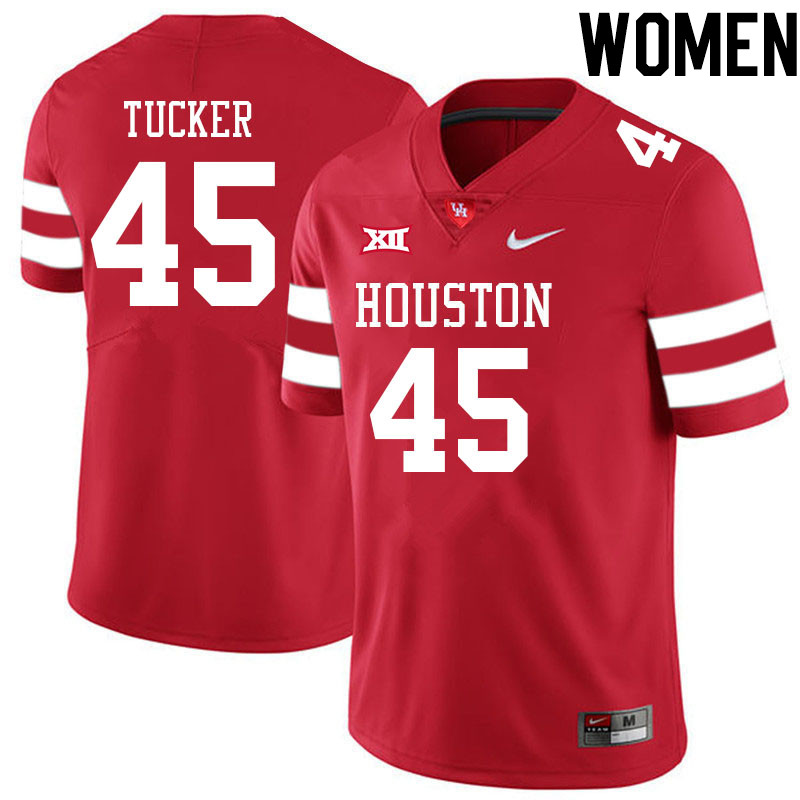 Women #45 Nadame Tucker Houston Cougars College Big 12 Conference Football Jerseys Sale-Red - Click Image to Close